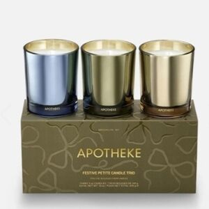 Apotheke Festive Collection Trio Set Candle 5oz/ NWB/ MSRP 74